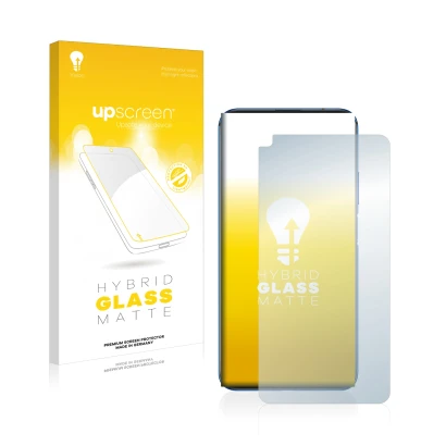 Face avant d’un emballage produit avec le logo de la marque upscreen. À côté, l’appareil Huawei Nova 5T est représenté avec la