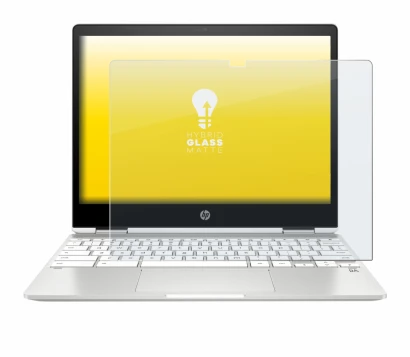 Image de l'appareil HP Chromebook x360 12b-ca0005nf avec une grande variété de protections d'écran.