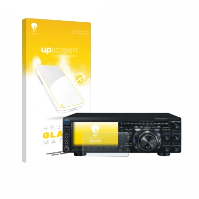 Face avant d’un emballage produit avec le logo de la marque upscreen. À côté, l’appareil Yaesu FT-DX101D est représenté avec l