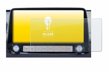 Image de l'appareil Hyundai Kona 2020 Infotainment System 10" avec une grande variété de protections d'écran.