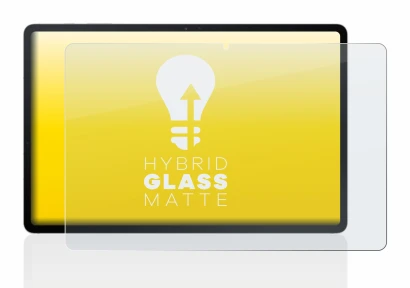 Image de l'appareil Samsung Galaxy Tab S7 FE (en paysage) avec une grande variété de protections d'écran.