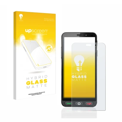 Face avant d’un emballage produit avec le logo de la marque upscreen. À côté, l’appareil Brondi Amico S Nero est représenté av