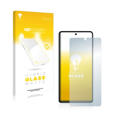 Face avant d’un emballage produit avec le logo de la marque upscreen. À côté, l’appareil Motorola Edge 30 Pro est représenté a