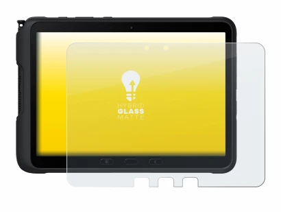 Image de l'appareil Samsung Galaxy Tab Active 4 Pro avec une grande variété de protections d'écran.