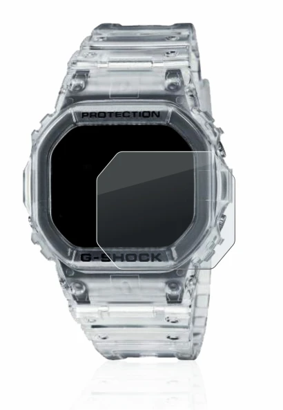 Image de l'appareil Casio G-Shock DW-5600SKE-7 avec une grande variété de protections d'écran.