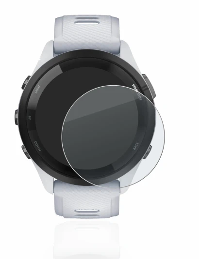 Image de l'appareil Garmin Forerunner 265 (46 mm) avec une grande variété de protections d'écran.