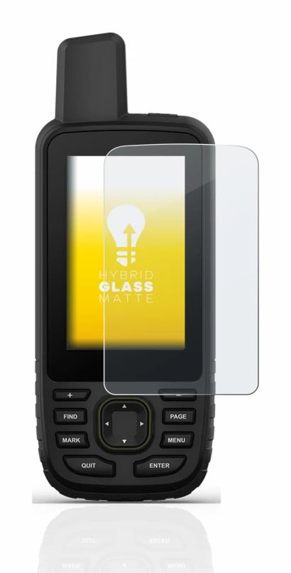 Image de l'appareil Garmin GPSMAP 67 avec une grande variété de protections d'écran.