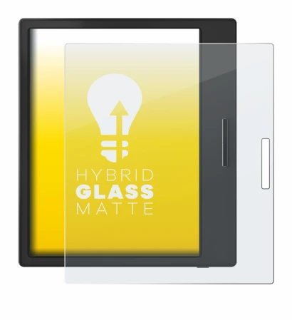 Image de l'appareil Boox Page avec une grande variété de protections d'écran.