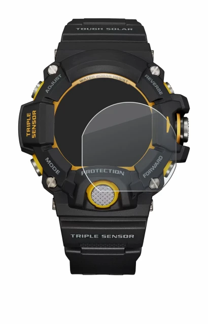 Image de l'appareil Casio G-Shock GW-9400Y-1 avec une grande variété de protections d'écran.