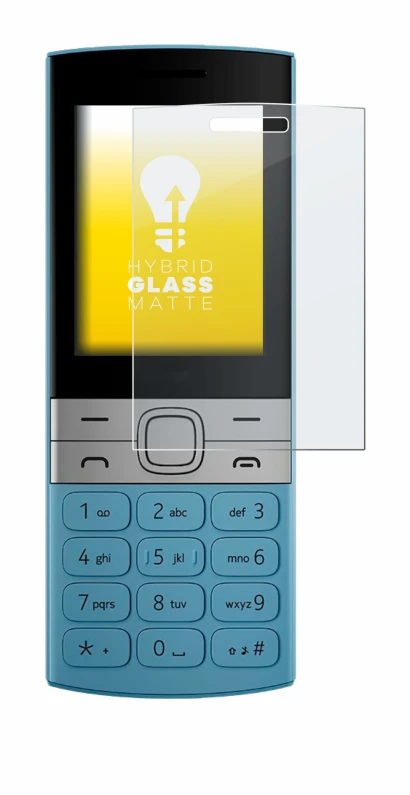 Image de l'appareil Nokia 150 (2023) avec une grande variété de protections d'écran.