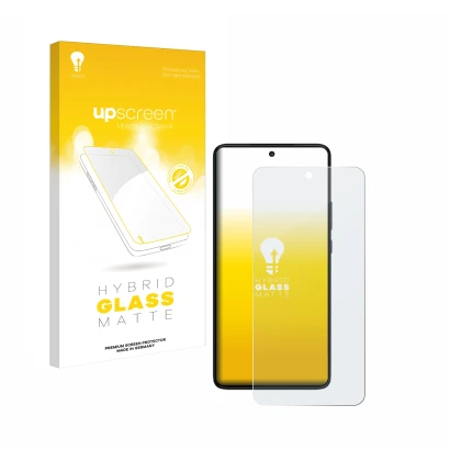 Face avant d’un emballage produit avec le logo de la marque upscreen. À côté, l’appareil Motorola Moto G84 est représenté avec