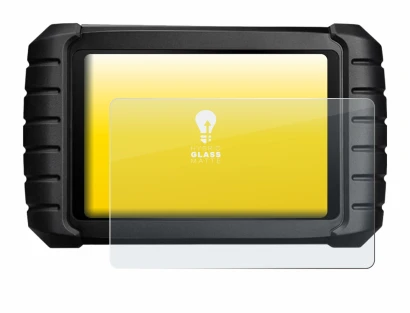 Image de l'appareil iCarsoft CR Max avec une grande variété de protections d'écran.