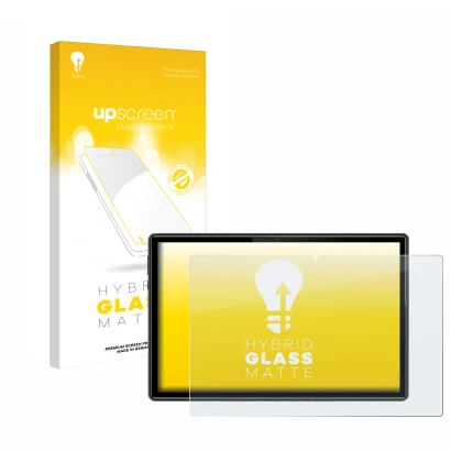 Face avant d’un emballage produit avec le logo de la marque upscreen. À côté, l’appareil Doogee U10 est représenté avec la pro