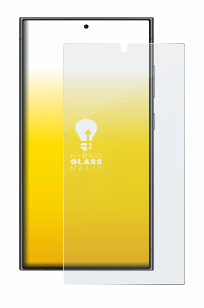 Image de l'appareil Samsung Galaxy S24 Ultra (case-friendly) avec une grande variété de protections d'écran.