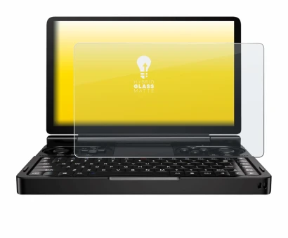 Image de l'appareil GPD Win Mini (2024) avec une grande variété de protections d'écran.