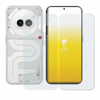 Image de l'appareil Nothing Phone (2a) (Avant+Arrière) avec une grande variété de protections d'écran.