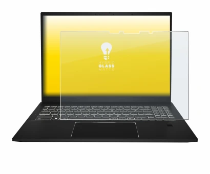 Image de l'appareil MSI Summit E16 AI Studio avec une grande variété de protections d'écran.