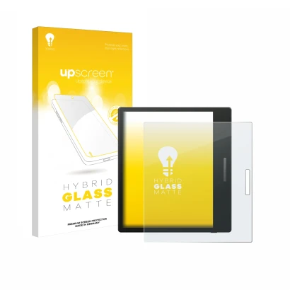 Face avant d’un emballage produit avec le logo de la marque upscreen. À côté, l’appareil Boox Go Color 7 est représenté avec l