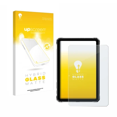 Face avant d’un emballage produit avec le logo de la marque upscreen. À côté, l’appareil Doogee R10 est représenté avec la pro