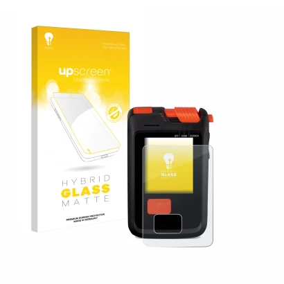 Face avant d’un emballage produit avec le logo de la marque upscreen. À côté, l’appareil Mammut Barryvox S2 est représenté ave