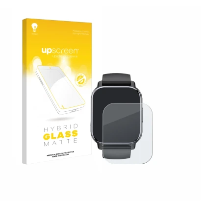 Face avant d’un emballage produit avec le logo de la marque upscreen. À côté, l’appareil Poounur T80 1.95" est représenté avec