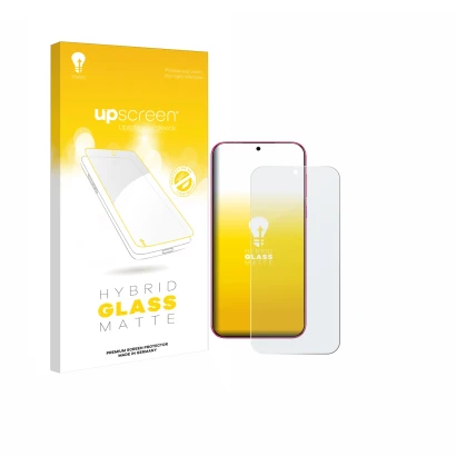 Face avant d’un emballage produit avec le logo de la marque upscreen. À côté, l’appareil Huawei Pura 80 est représenté avec la