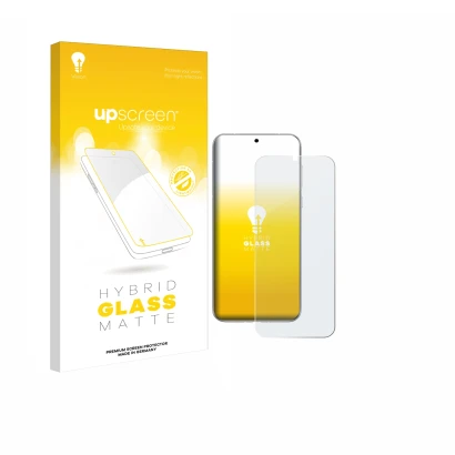 Face avant d’un emballage produit avec le logo de la marque upscreen. À côté, l’appareil Huawei Pura 80 Ultra est représenté a