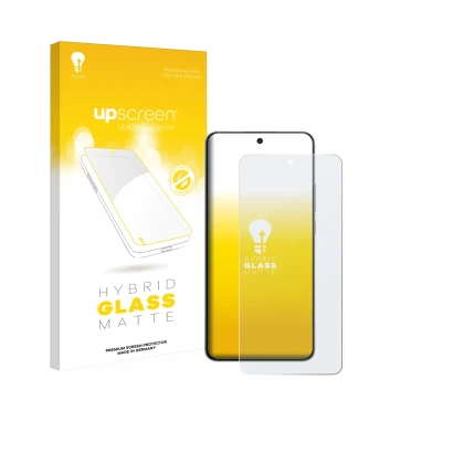 Face avant d’un emballage produit avec le logo de la marque upscreen. À côté, l’appareil OnePlus Nord CE 5 est représenté avec