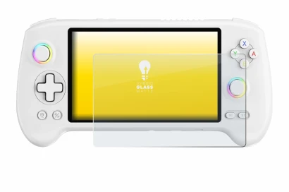 Image de l'appareil Anbernic RG557 avec une grande variété de protections d'écran.