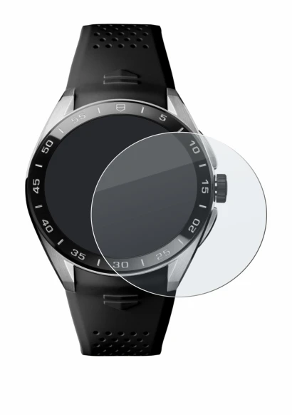 Image de l'appareil TAG Heuer Connected Calibre E5 (45 mm) avec une grande variété de protections d'écran.