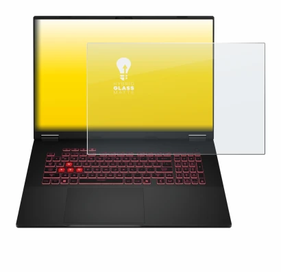 Image de l'appareil ASUS TUF Gaming A18 2025 avec une grande variété de protections d'écran.