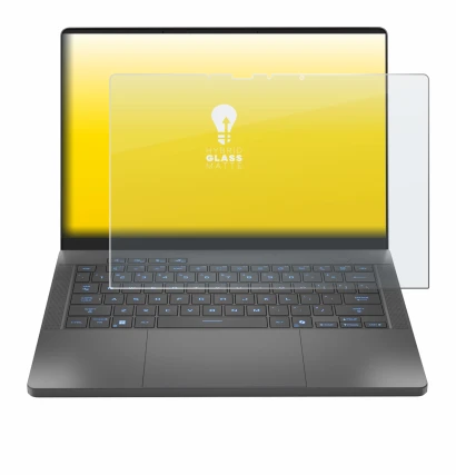 Image de l'appareil ASUS ROG Zephyrus G14 2025 GA403 avec une grande variété de protections d'écran.