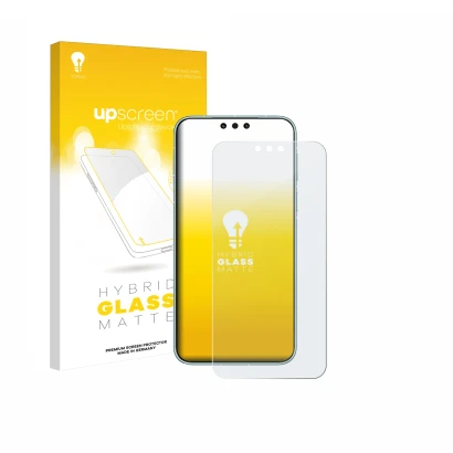 Face avant d’un emballage produit avec le logo de la marque upscreen. À côté, l’appareil Huawei Mate 80 Pro Max est représenté