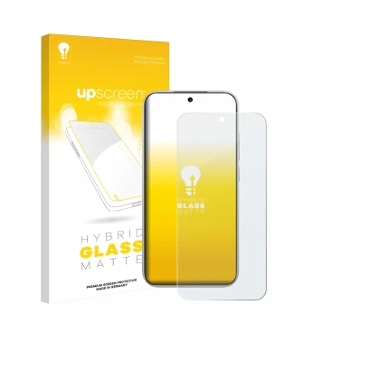 Face avant d’un emballage produit avec le logo de la marque upscreen. À côté, l’appareil Xiaomi Poco F8 Pro est représenté ave