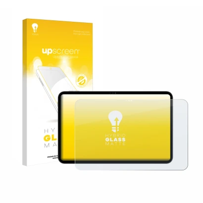 Face avant d’un emballage produit avec le logo de la marque upscreen. À côté, l’appareil Blackview Oscal Pad 200 est représent