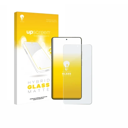 Face avant d’un emballage produit avec le logo de la marque upscreen. À côté, l’appareil Motorola Signature 165 est représenté