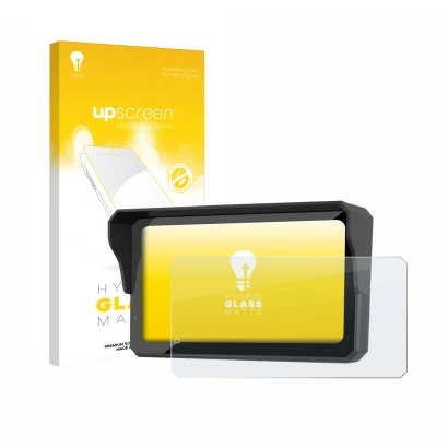 Face avant d’un emballage produit avec le logo de la marque upscreen. À côté, l’appareil Carpuride W602S Pro est représenté av