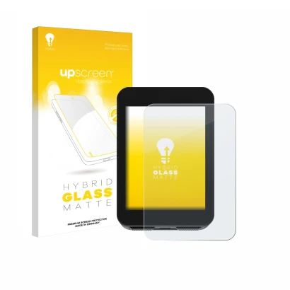 Face avant d’un emballage produit avec le logo de la marque upscreen. À côté, l’appareil Bikevee BKV310A 2.4" est représenté a