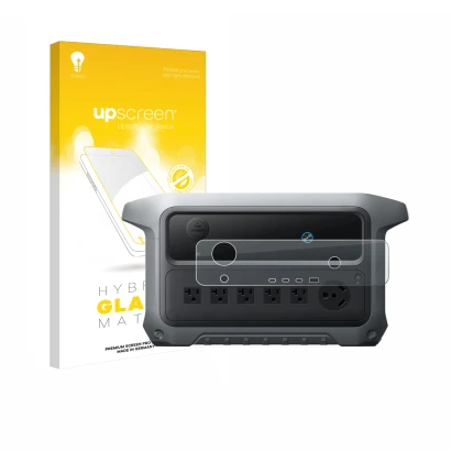 Face avant d’un emballage produit avec le logo de la marque upscreen. À côté, l’appareil Anker SOLIX C2000 Gen 2 est représent