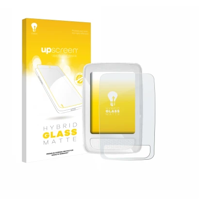 Face avant d’un emballage produit avec le logo de la marque upscreen. À côté, l’appareil Giant Axact 14W est représenté avec l