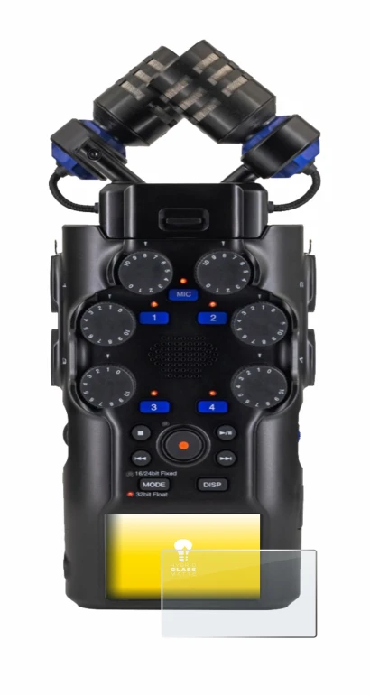Image de l'appareil Zoom H6 studio avec une grande variété de protections d'écran.