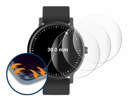 Image de l'appareil Montres (Circulaire, ø: 30 mm) avec une grande variété de protections d'écran.