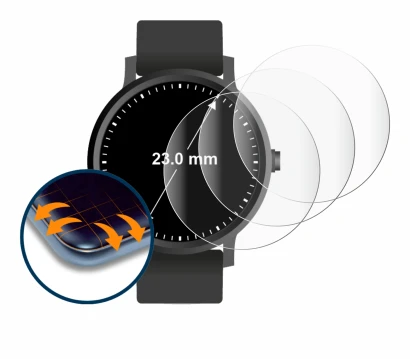 Image de l'appareil Montres (Circulaire, ø: 23 mm) avec une grande variété de protections d'écran.