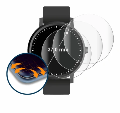 Image de l'appareil Montres (Circulaire, ø: 37 mm) avec une grande variété de protections d'écran.
