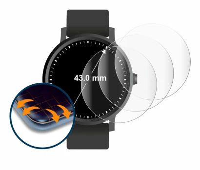 Image de l'appareil Montres (Circulaire, ø: 43 mm) avec une grande variété de protections d'écran.