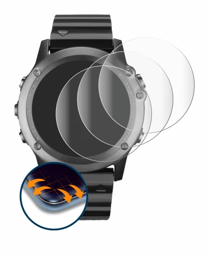 Image de l'appareil Garmin Fenix 3 avec une grande variété de protections d'écran.
