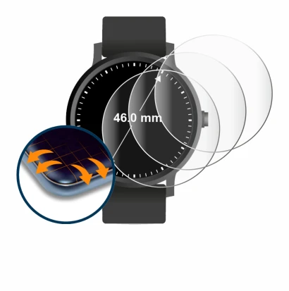 Image de l'appareil Montres (Circulaire, ø: 46 mm) avec une grande variété de protections d'écran.