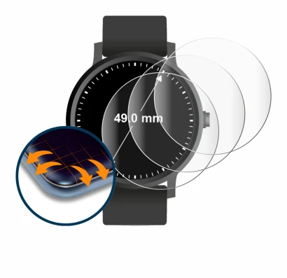 Image de l'appareil Montres (Circulaire, ø: 49 mm) avec une grande variété de protections d'écran.