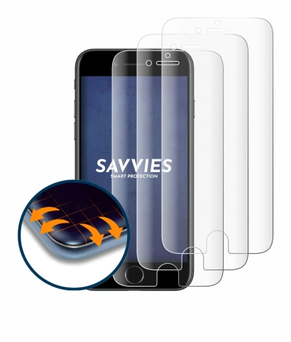 Image de l'appareil Apple iPhone 7 avec une grande variété de protections d'écran.