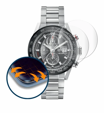 Image de l'appareil TAG Heuer Carrera (45 mm) avec une grande variété de protections d'écran.